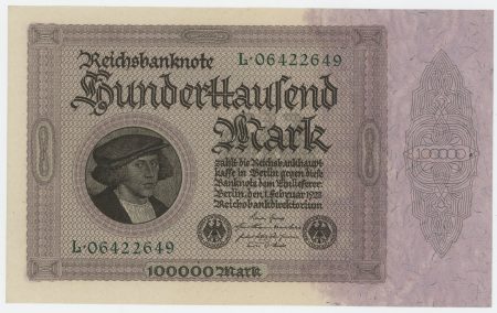 Germany 100000 Mark 1-2-1923 Pick 83a UNC