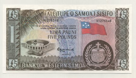 Samoa 5 Pounds ND 1963 2020 Pick 15CS UNC
