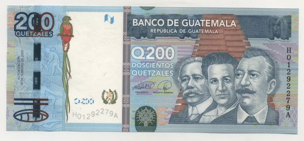 Guatemala 200 Quetzales 18-2-2009 Pick 120 UNC