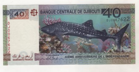 Djibouti 40 Francs 2017 Pick 46 UNC