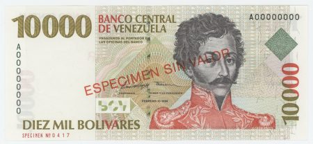 Venezuela 20 Bolivares 6-10-1981 Pick 63s UNC