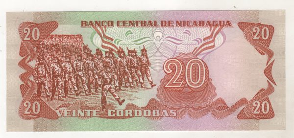 Nicaragua 20 Cordobas D 1979 Pick 135 UNC