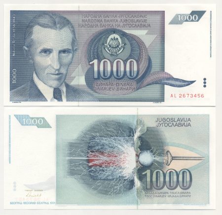 Yugoslavia 1000 Dinara 1991 Pick 110 UNC
