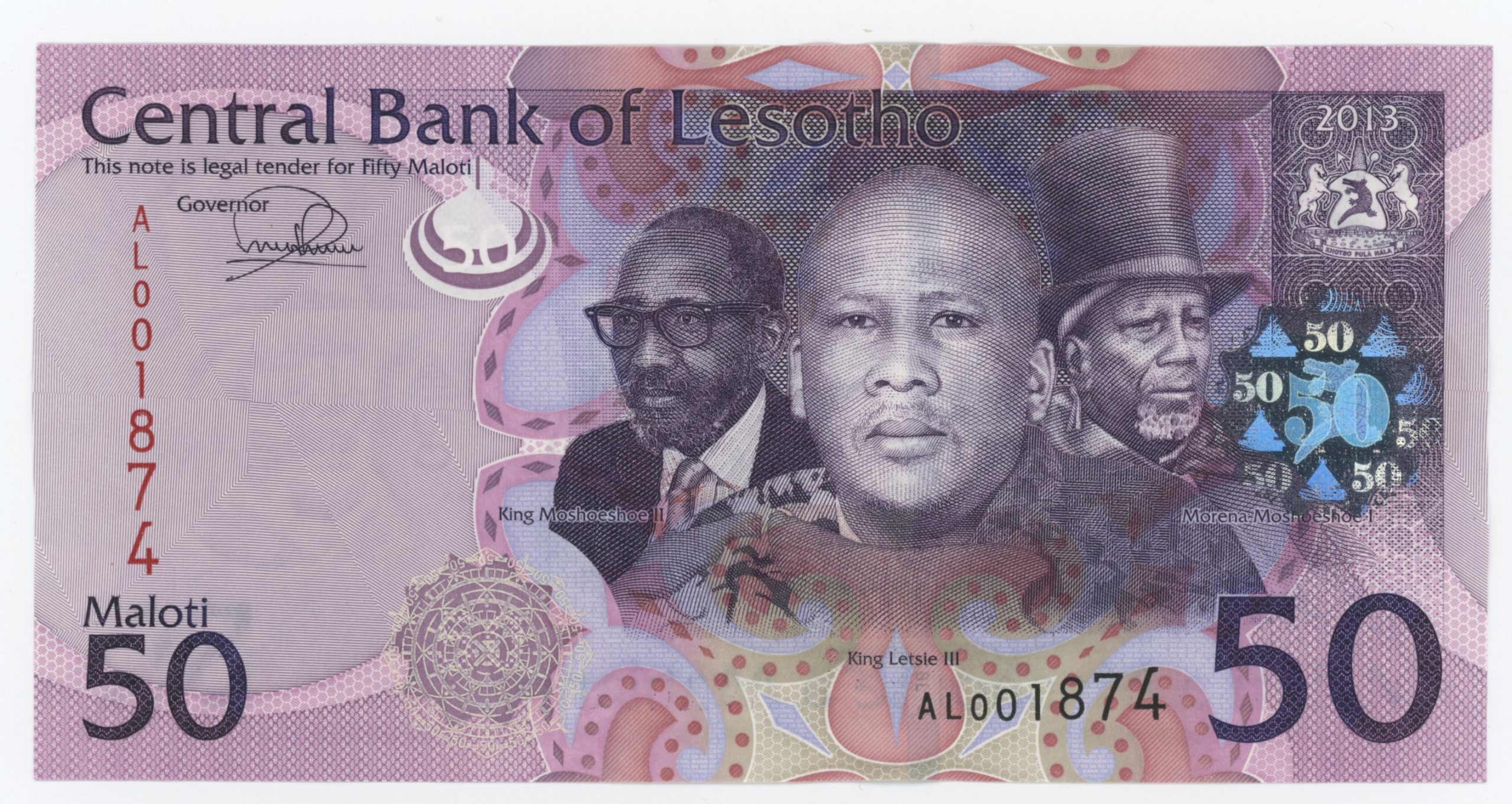 Lesotho 50 Maloti 2013 Pick 23 UNC Lesotho 50 Maloti 2013 Pick 23 UNC