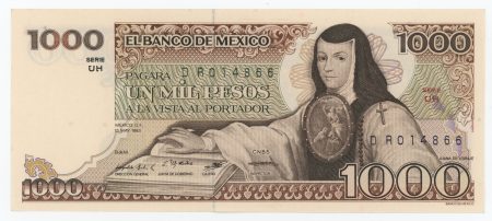 Mexico 1000 Pesos 13-5-1983 Pick 80 UNC