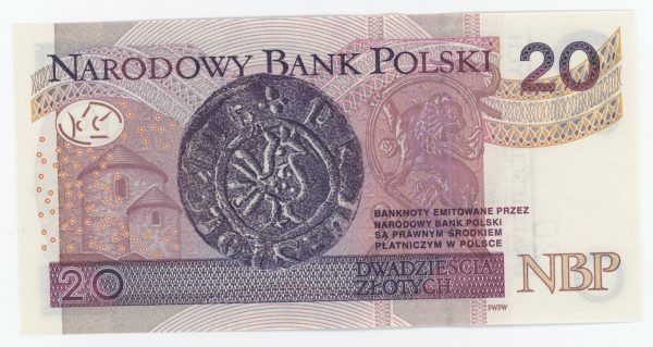 Poland 20 Zlotych 15-9-2016 Pick 184b UNC