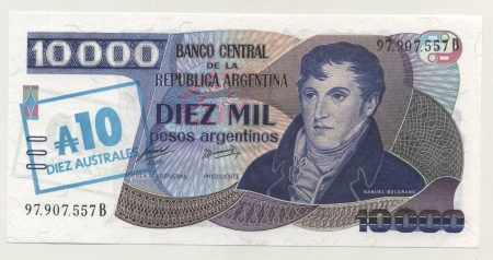 Argentina 10 Australes ND 1985 Pick 322c Serie B UNC