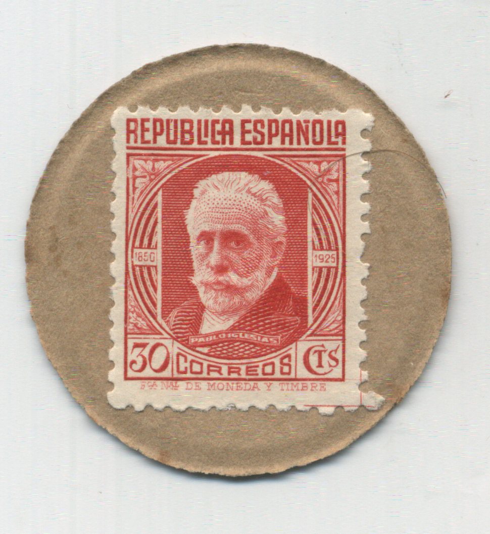 Spain España 30 Centimos ND 1938 Pick 96 NL P Iglesias Unc Spain España 30 Centimos ND 1938 Pick 96 NL P Iglesias Unc