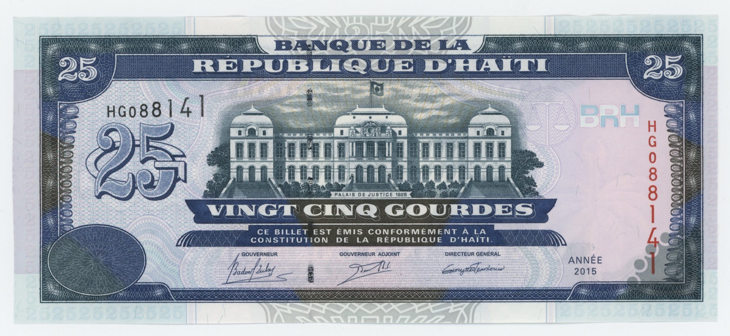 Haiti 25 Gourdes 2015 Pick 266f UNC Haiti 25 Gourdes 2015 Pick 266f UNC
