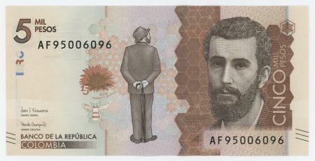 Colombia 5000 Pesos 24-7-2018 Pick 459 UNC