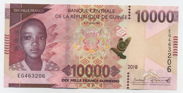 Guinea 10000 Francs 2018 Pick New UN