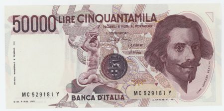 Italy 50000 Lira 6-2-1984 Pick 113a UNC