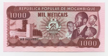 Mozambique 1000 Meticais 16-6-1983 Pick 132a UNC