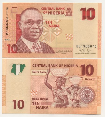 Nigeria 10 Naira 2006 Pick 33 UNC