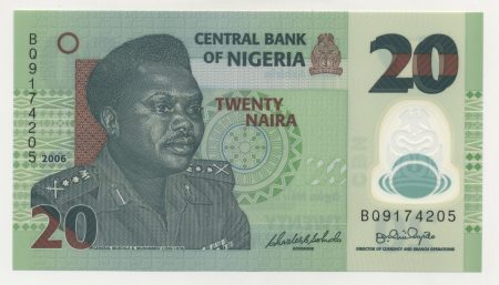 Nigeria 20 Naira 2006 Pick 34a UNC
