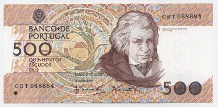 Portugal 500 Escudos 4-10-1989 Pick 180c UNC Serial CBT