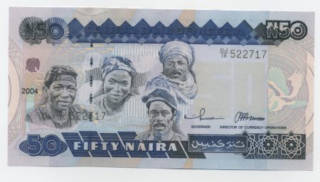 Nigeria 50 Naira 2004 Pick 27e UNC
