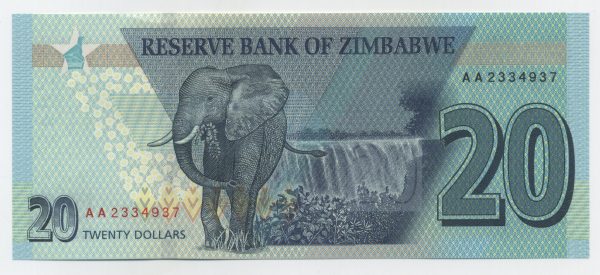Zimbabwe 20 Dollars 2020 Pick New UN