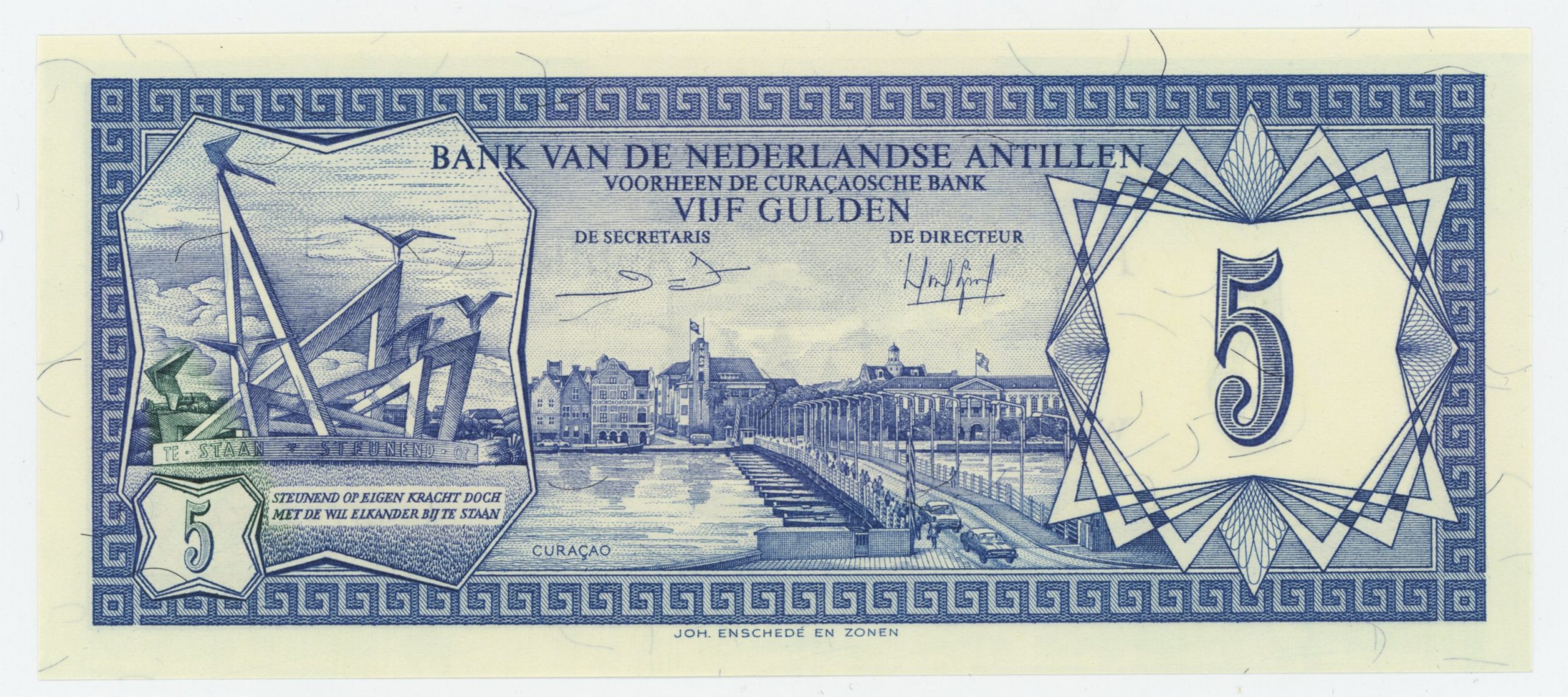 Netherlands Antilles 5 Gulden 1-6-1984 Pick 15b UNC Netherlands Antilles 5 Gulden 1-6-1984 Pick 15b UNC