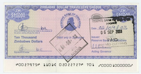 Zimbabwe 10000 Dollars ND 2003? Pick 17 XF+