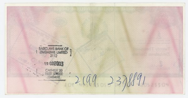 Zimbabwe 20000 Dollars ND 2003? Pick 18 XF+