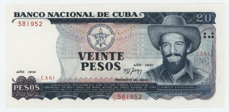 Cuba 3 Pesos 1988 Pick 107b UNC Che