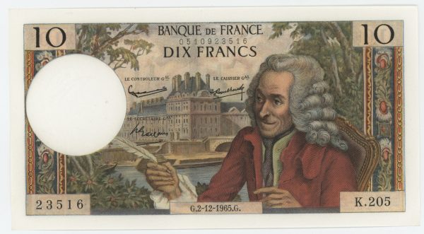 France 10 Francs 2-12-1965 Pick 147a UNC
