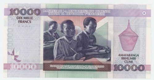 Burundi 10000 Francs 31-10-2013 Pick 49b UNC Burundi 10000 Francs 31-10-2013 Pick 49b UNC