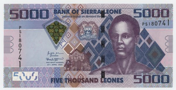 Sierra Leone 5000 Leones 27-4-2021 Pick 32 UNC