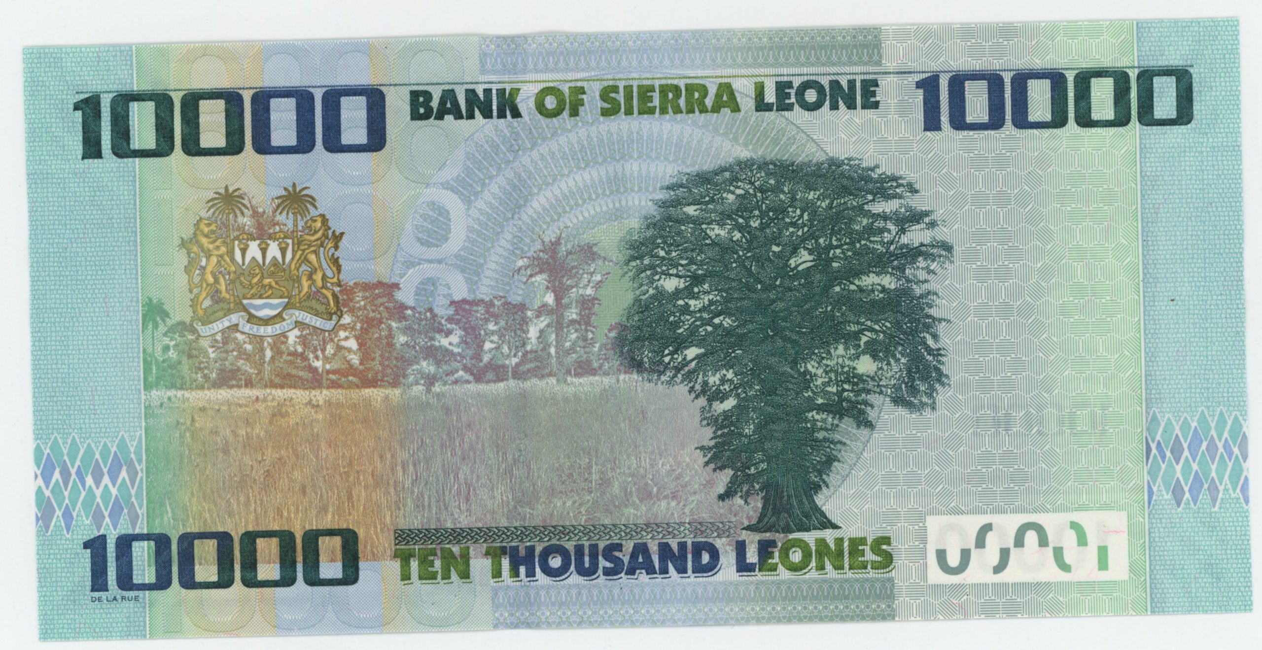 Sierra Leone 10000 Leones 27-4-2021 Pick 33 UNC Sierra Leone 10000 Leones 27-4-2021 Pick 33 UNC