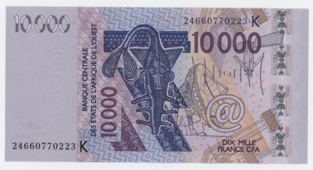West African St 10000 Francs 2024 Pick 618K UNC