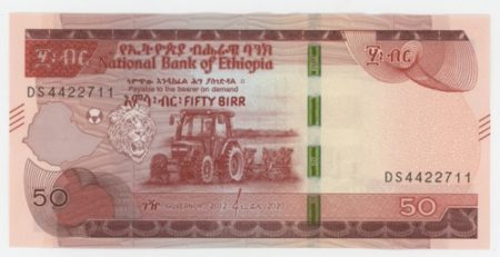Ethiopia 50 Birr 2012 2020 P 56 UNC NEW